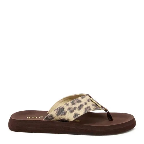Rocket Dog ADIOS DEXTER LEOPARD Womens Flip Flops Tan sold by Shuperb
