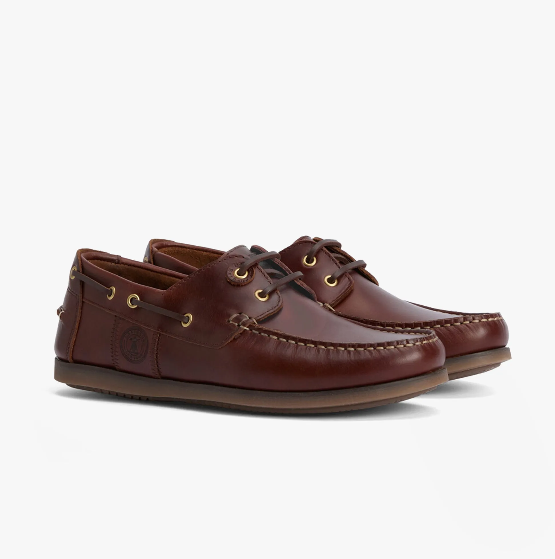 Barbour WAKE Mens Boat Shoes Mahogany sold by Shuperb