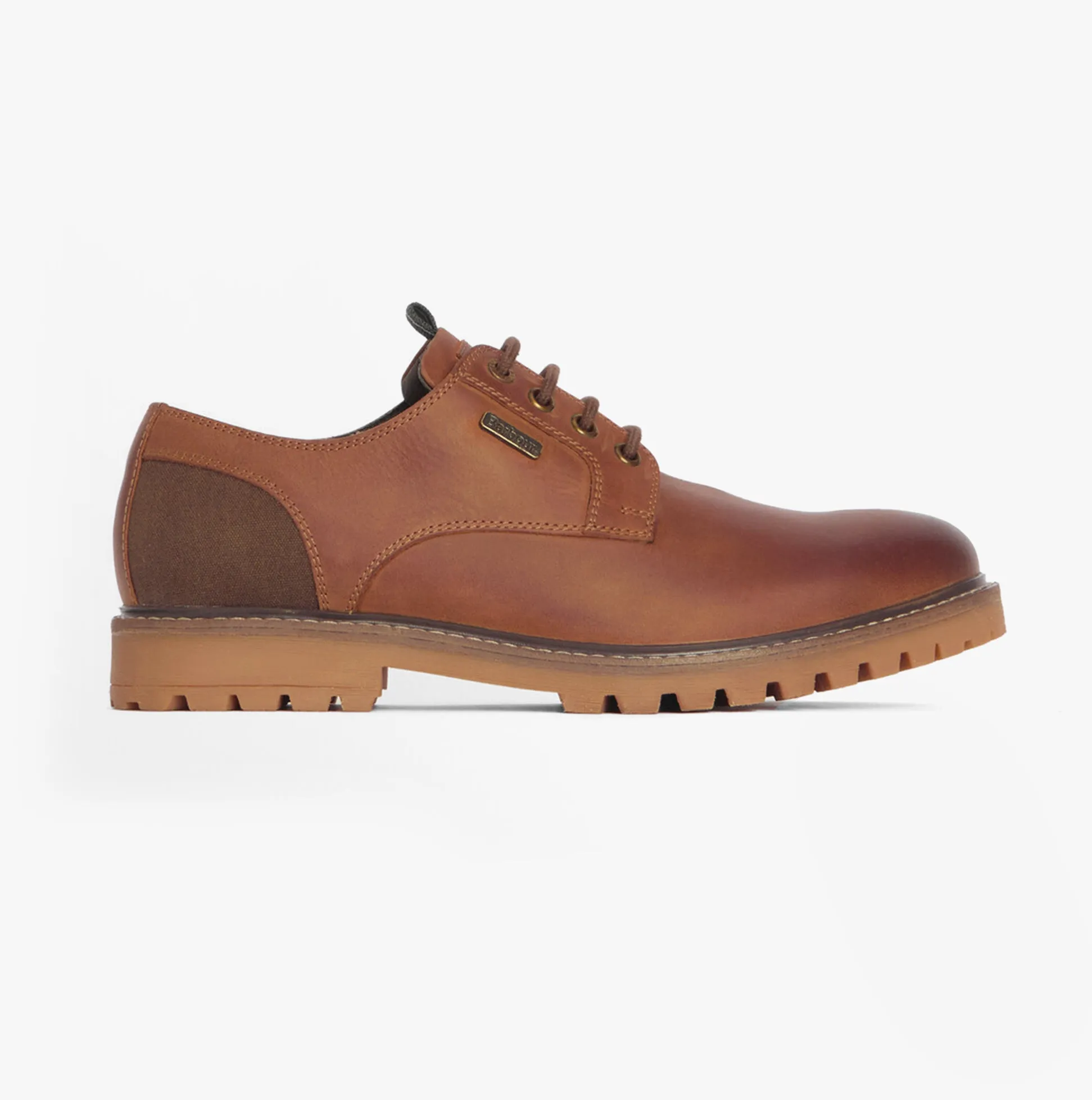 Barbour SANDSTONE Mens Derby Shoes Cognac sold by Shuperb