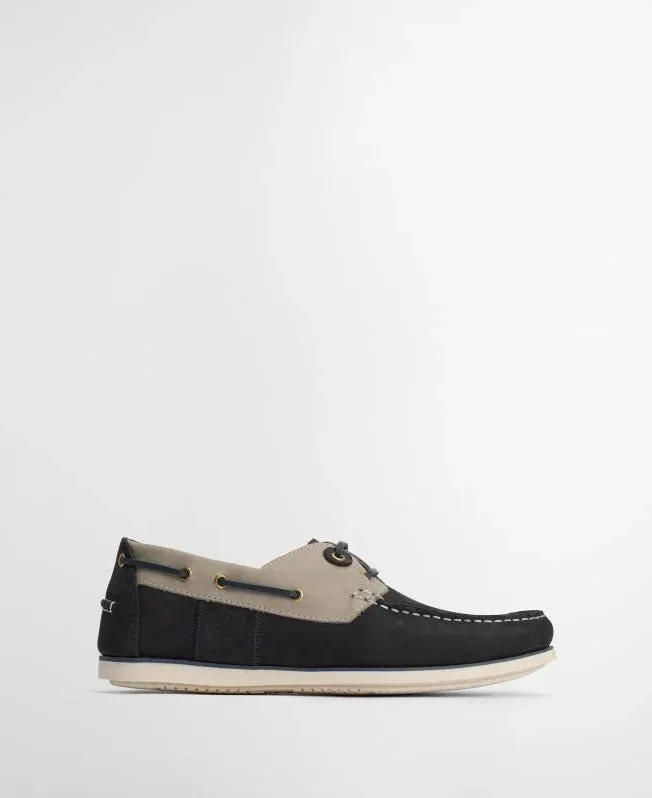 Barbour WAKE Mens Boat Shoes Navy/Putty sold by Shuperb