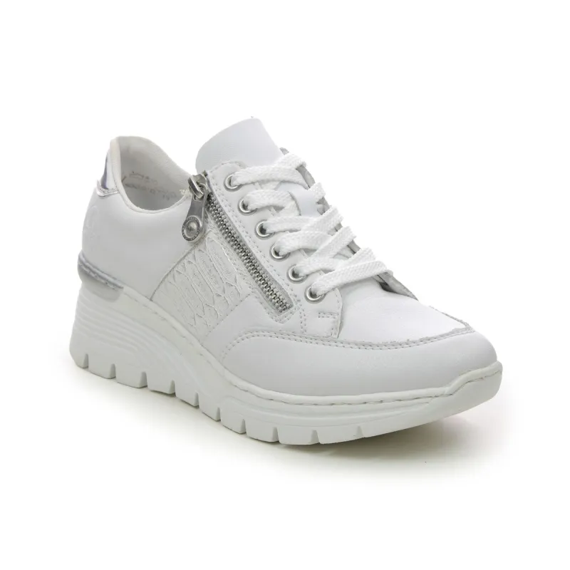 Rieker N8322-80 Womens Shoes White sold by Shuperb