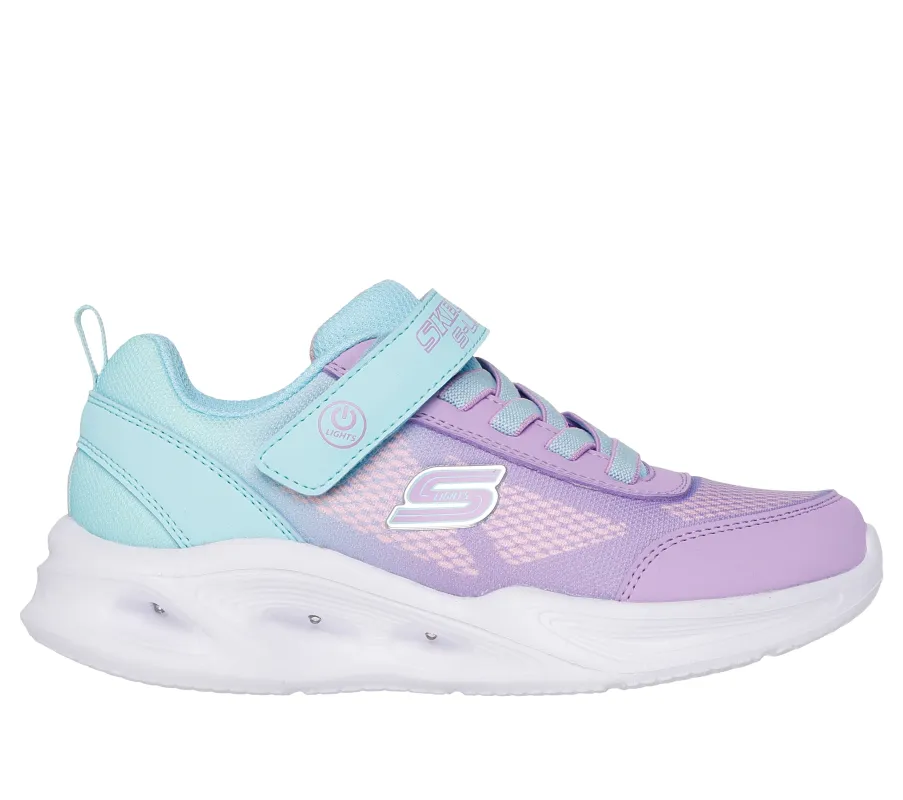 Skechers 303714L/TQLV SOLA GLOW - OMBRE DELUXE Girls Trainers Multicoloured sold by Shuperb