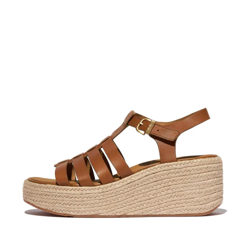 FitFlop PLATFFORMS ESPADRILLE Womens Wedge Sandals Deep Tan sold by Shuperb