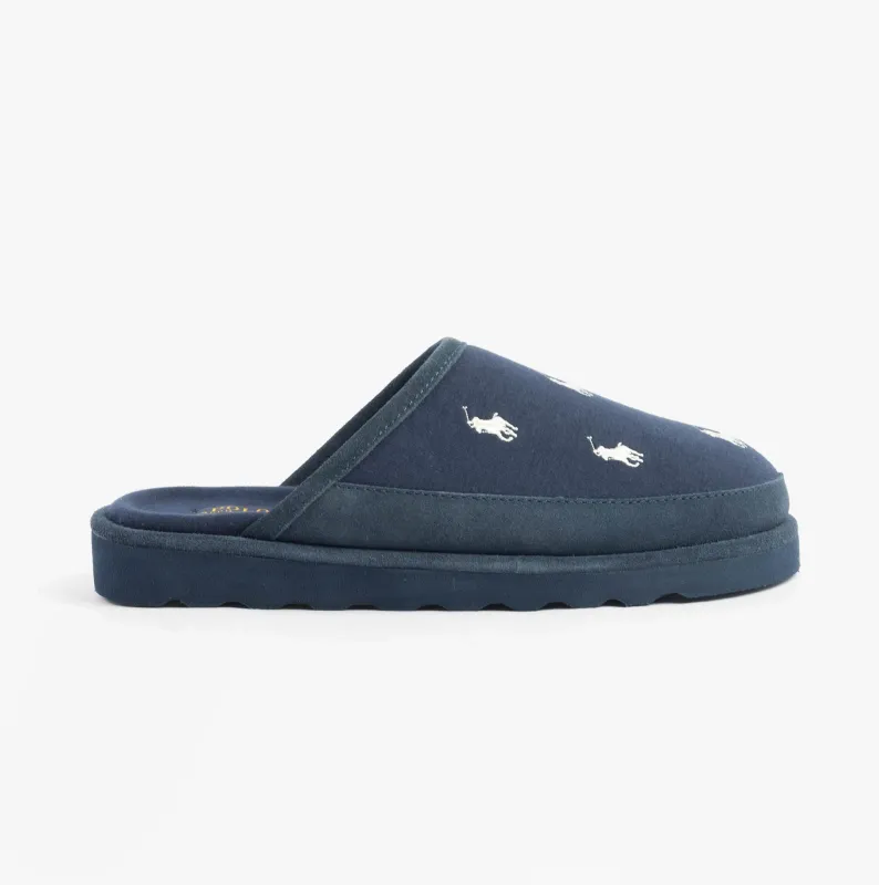 Polo Ralph Lauren RD SCFF II Mens Slippers Navy/Paper White sold by Shuperb