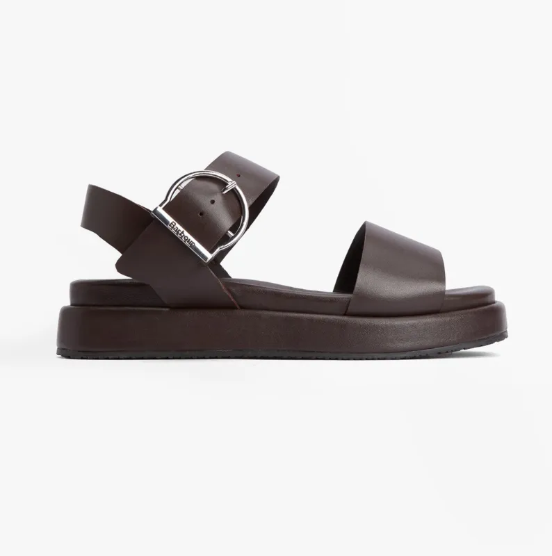 Barbour ERIN Womens Sandals Dark Brown sold by Shuperb