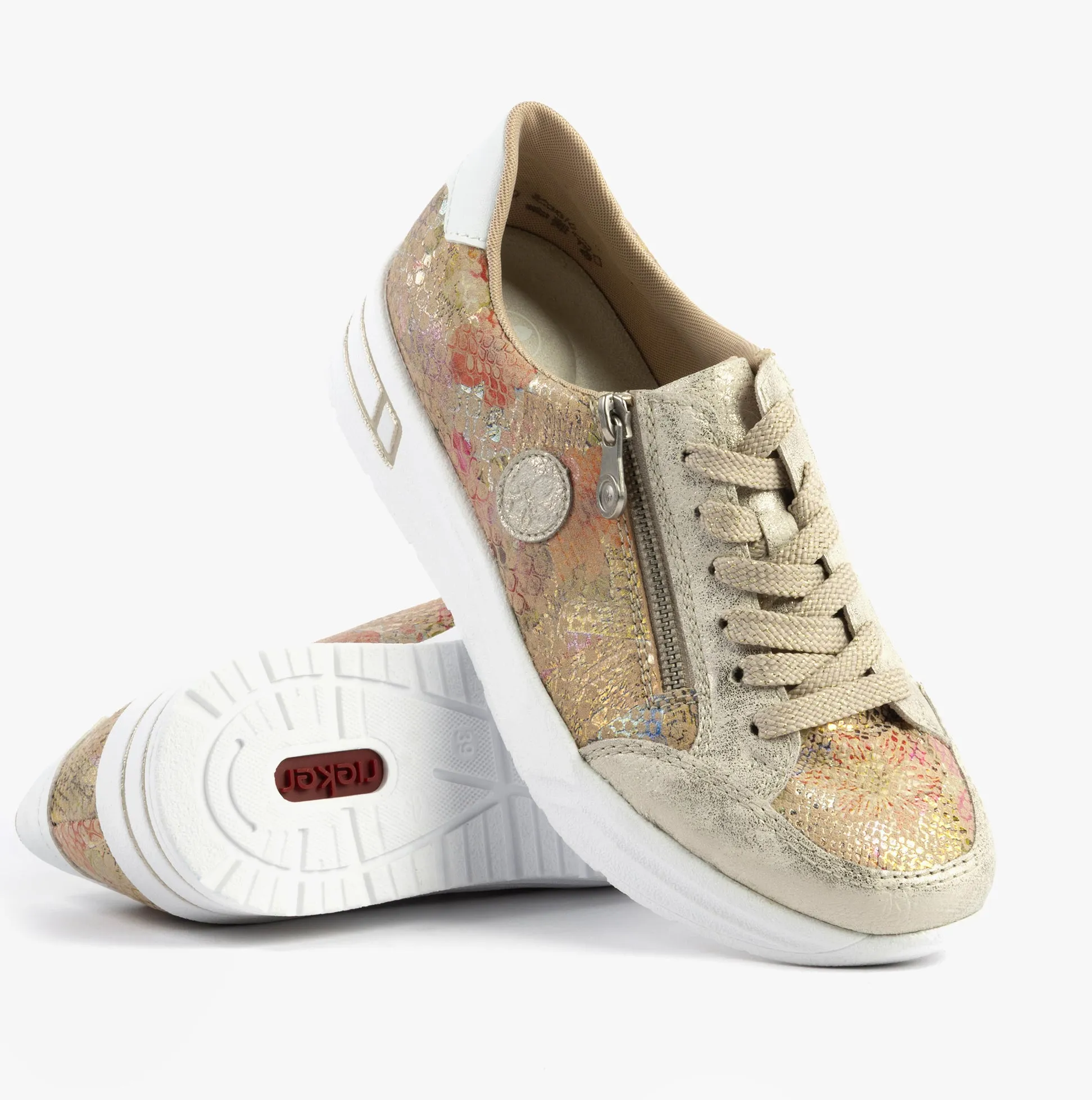 Rieker N8103-60 Womens Shoes Beige Combination sold by Shuperb product image thumbnail 2