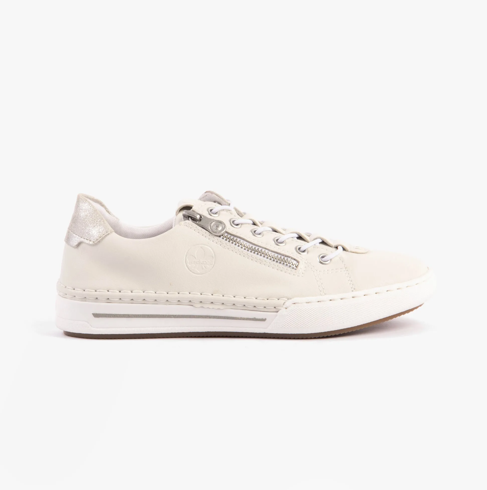 Rieker L7250-80 Womens Trainers White sold by Shuperb
