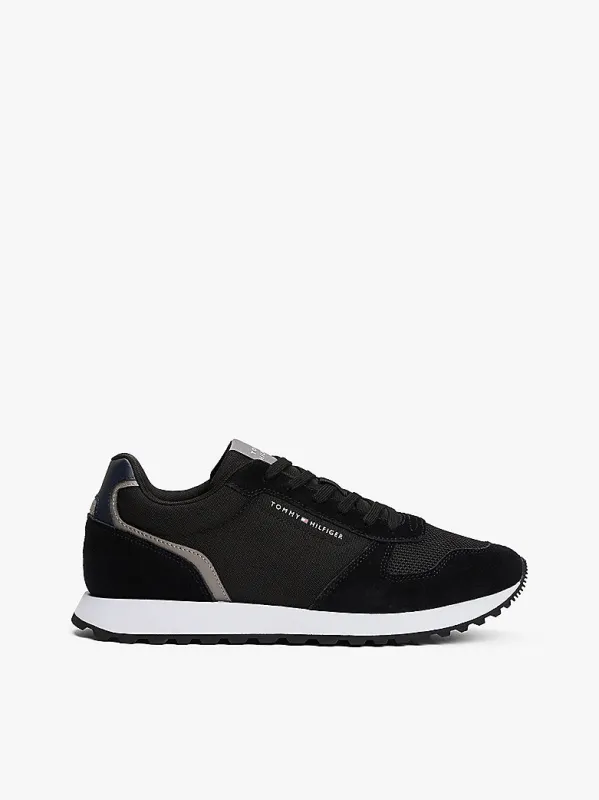 Tommy Hilfiger SUEDE LOGO Mens Trainers Black sold by Shuperb