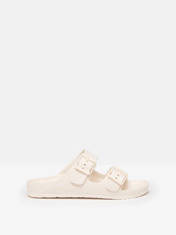 Joules SUNSEEKER Womens Sliders White sold by Shuperb
