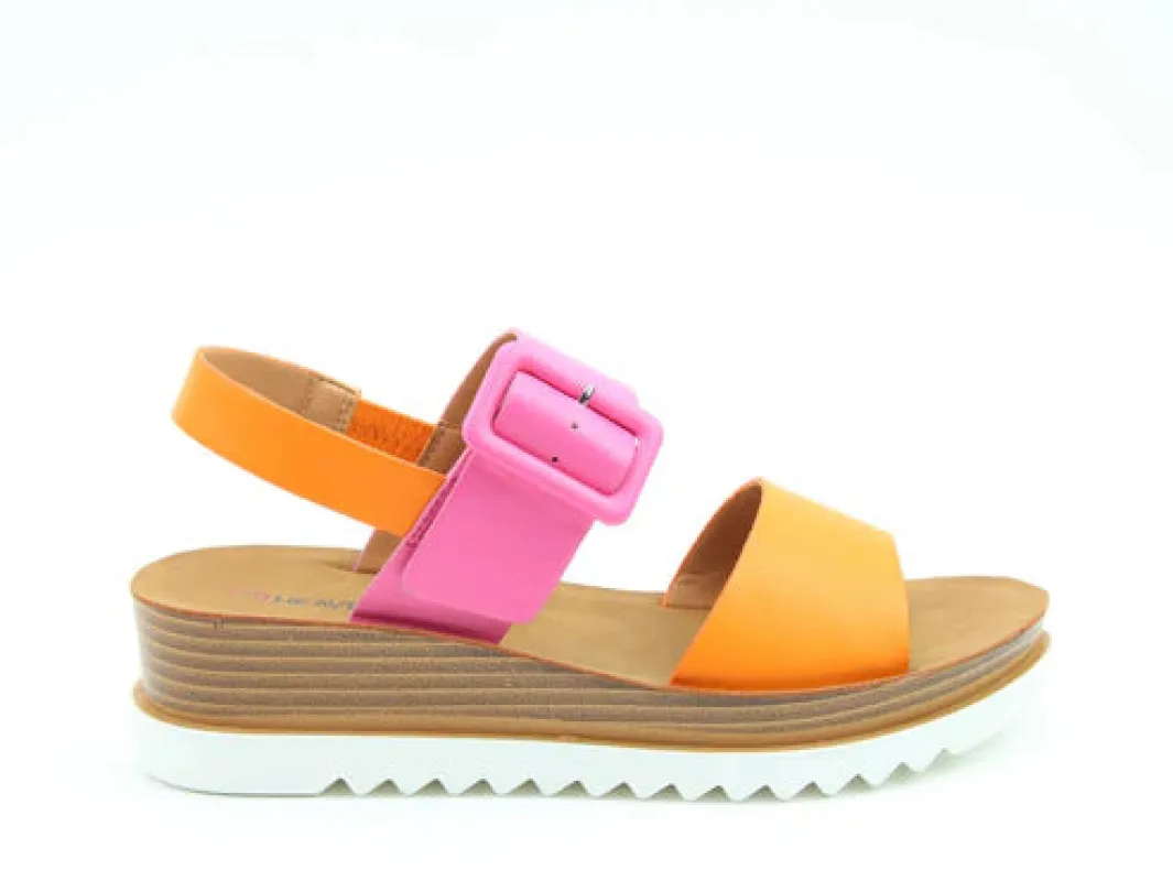 Heavenly Feet PISTACHIO Womens Sandals Fuchsia/orange sold by Shuperb