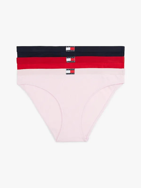 Tommy Hilfiger HERITAGE 3 Pack Womens Briefs Multicoloured sold by Shuperb