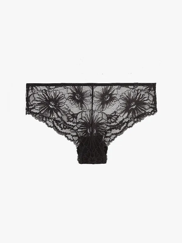 Tommy Hilfiger FLORAL LACE Womens Brazilian Briefs Black sold by Shuperb