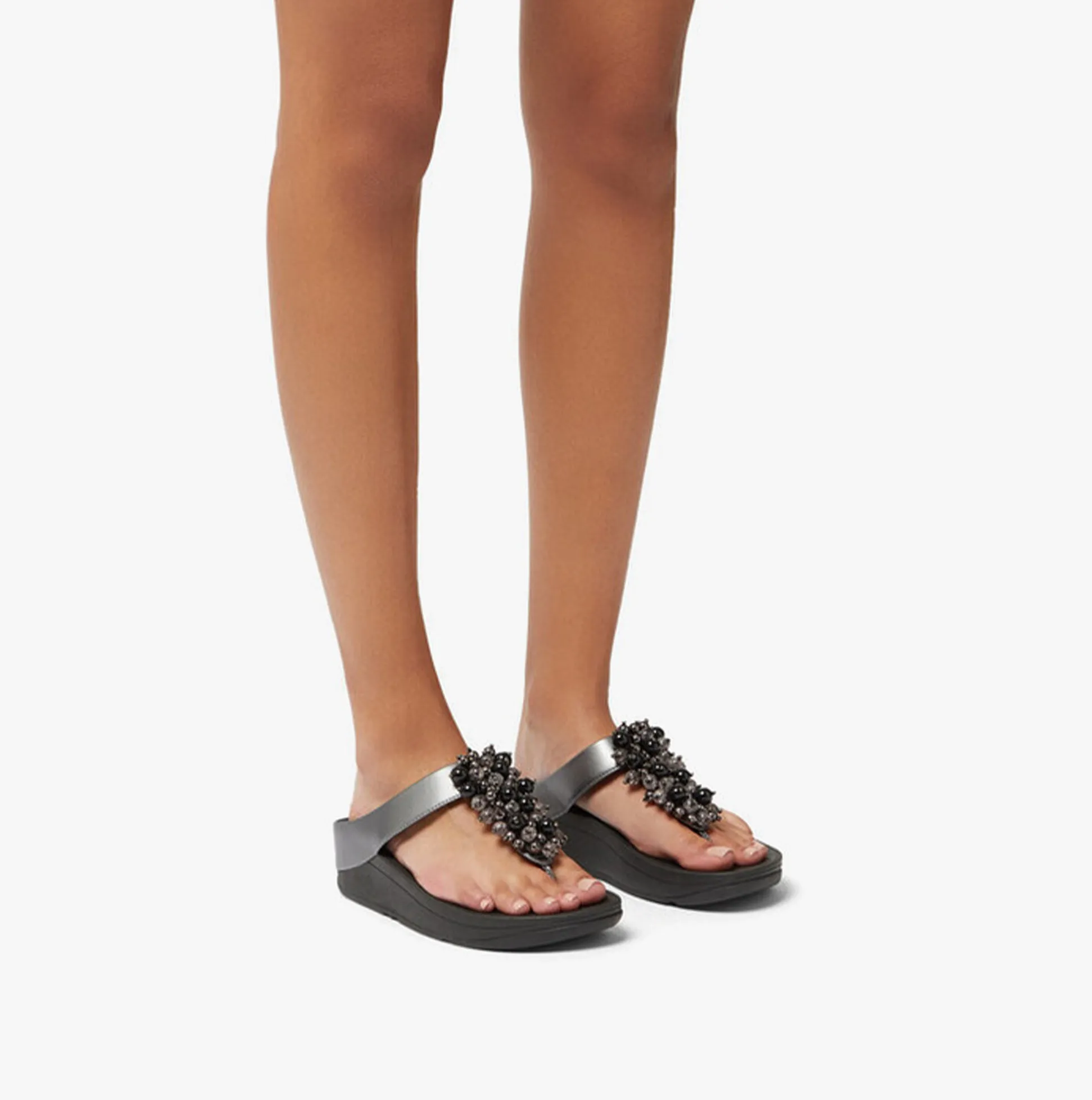 FitFlop FINO BAUBLE-BEAD Womens Toe Post Pewter Black sold by Shuperb product image thumbnail 5