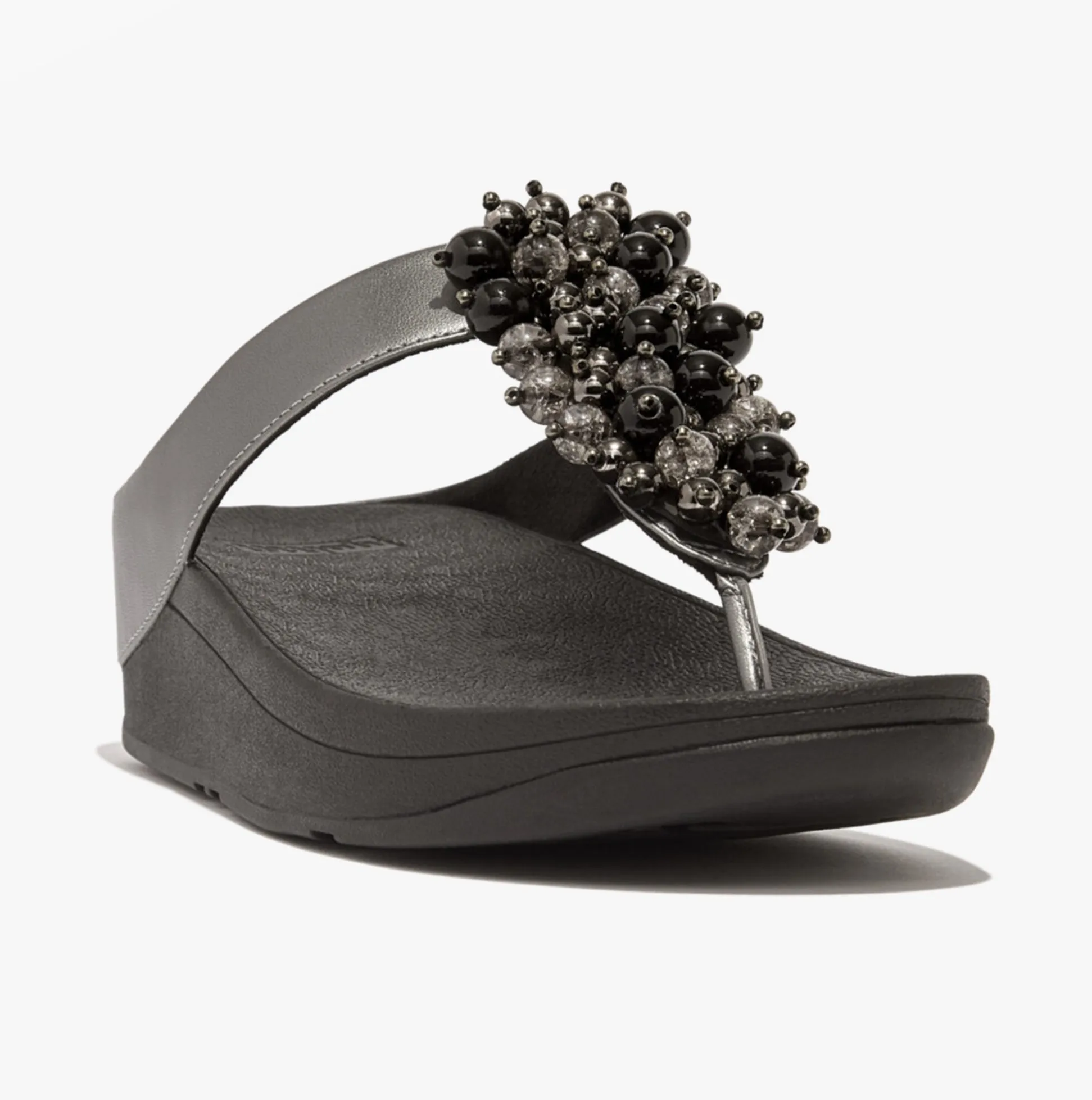 FitFlop FINO BAUBLE-BEAD Womens Toe Post Pewter Black sold by Shuperb product image thumbnail 3