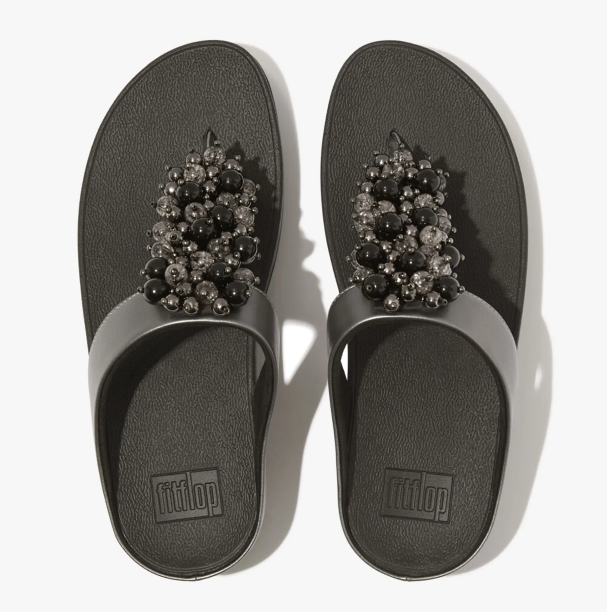 FitFlop FINO BAUBLE-BEAD Womens Toe Post Pewter Black sold by Shuperb product image thumbnail 4