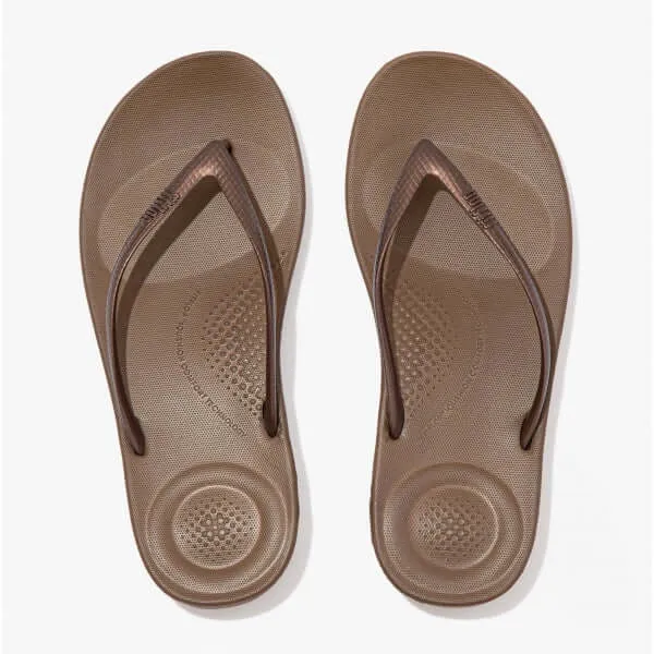 FitFlop IQUSHION Womens Ergonomic Toe Post Flip Flops Bronze sold by Shuperb product image thumbnail 5