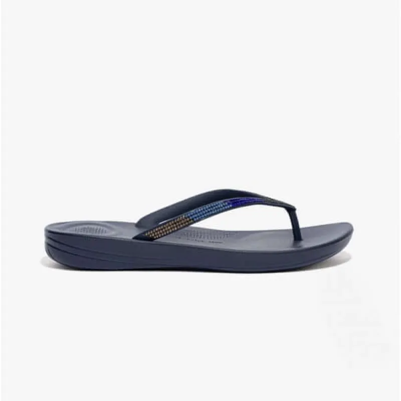 FitFlop iQUSHION OMBRE SPARKLE Womens Flip-Flops Midnight Navy sold by Shuperb