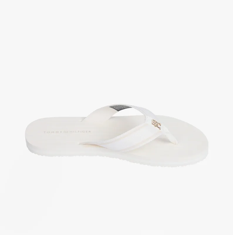 Tommy Hilfiger STRIPES LOGO Womens Flip-Flops Ivory made by Tommy Hilfiger