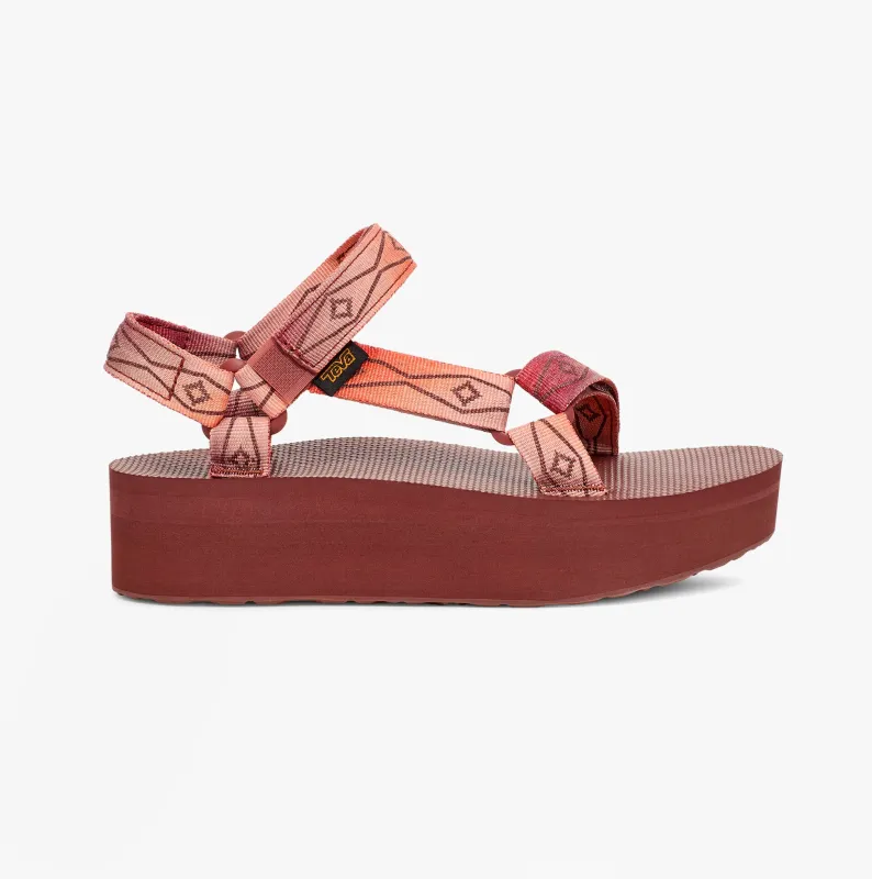 Teva FLATFORM UNIVERSAL SUNSCAPE Womens Sandals Waterless Scarlet sold by Shuperb