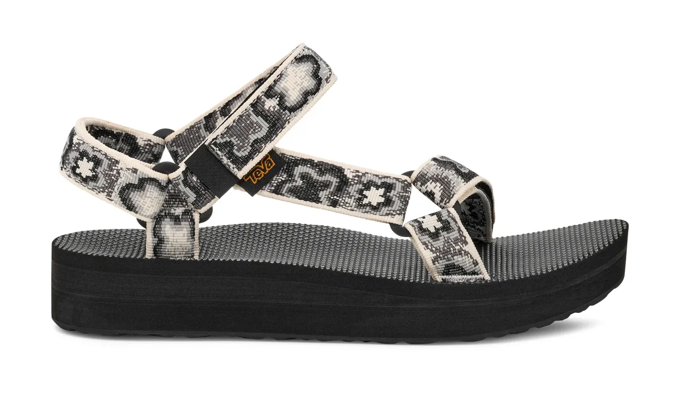 Teva MIDFORM UNIVERSAL Womens Sandals Neon Floral Black/ White sold by Shuperb