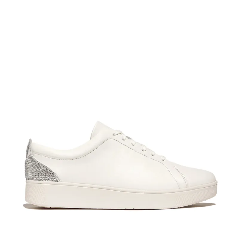 FitFlop RALLY CRYSTAL-BACKTAB Womens Trainers Urban White/Silver sold by Shuperb