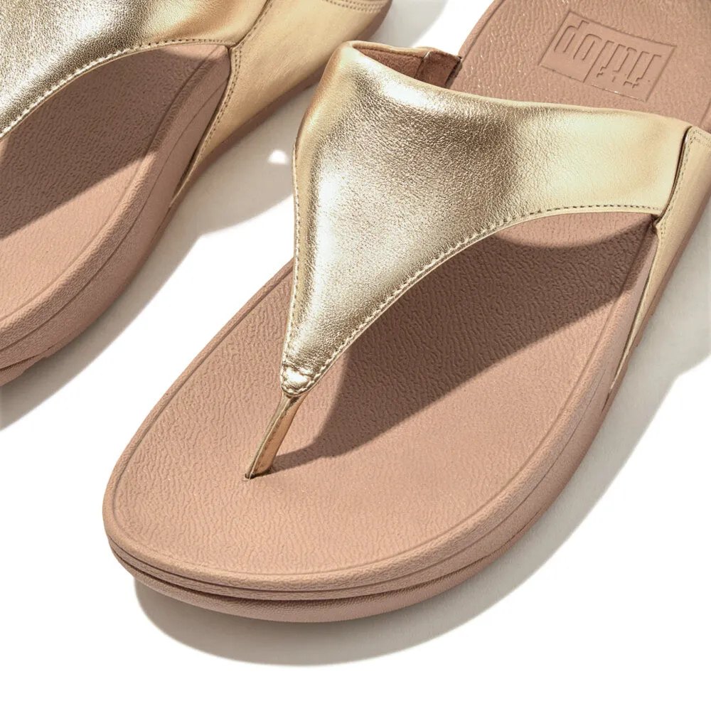 FitFlop LULU LEATHER Womens Toe Post Sandals Platino sold by Shuperb product image thumbnail 3