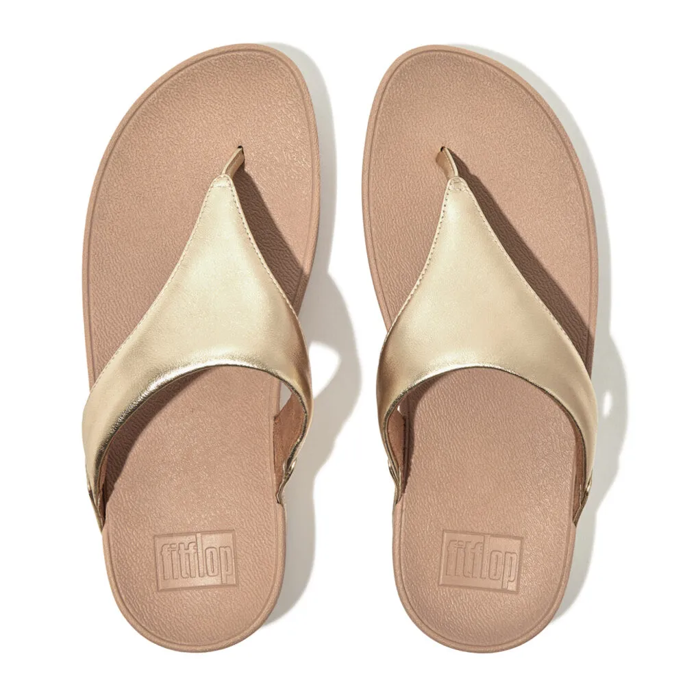 FitFlop LULU LEATHER Womens Toe Post Sandals Platino sold by Shuperb product image thumbnail 2