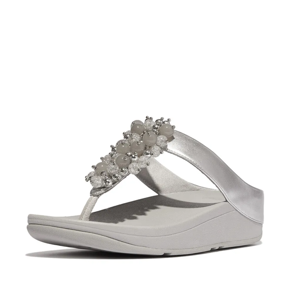 FitFlop FINO BAUBLE-BEAD Womens Toe Post Sandals Silver sold by Shuperb product image thumbnail 4