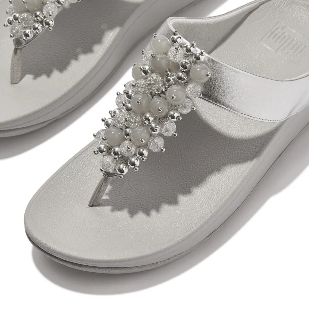 FitFlop FINO BAUBLE-BEAD Womens Toe Post Sandals Silver sold by Shuperb product image thumbnail 3