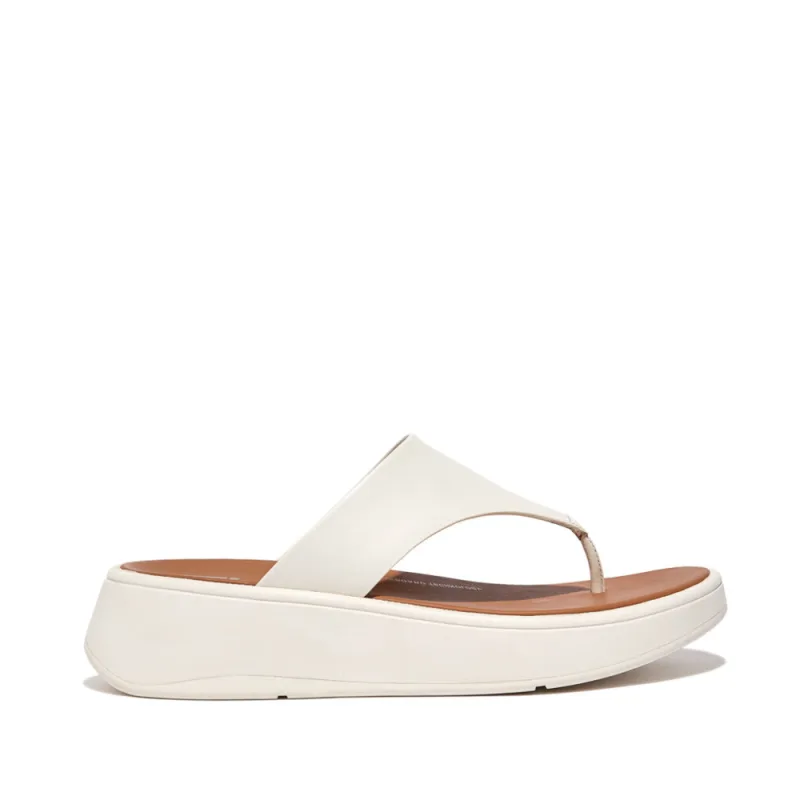 FitFlop F-MODE LEATHER FLATFORM Womens Toe Post Sandals Cream sold by Shuperb