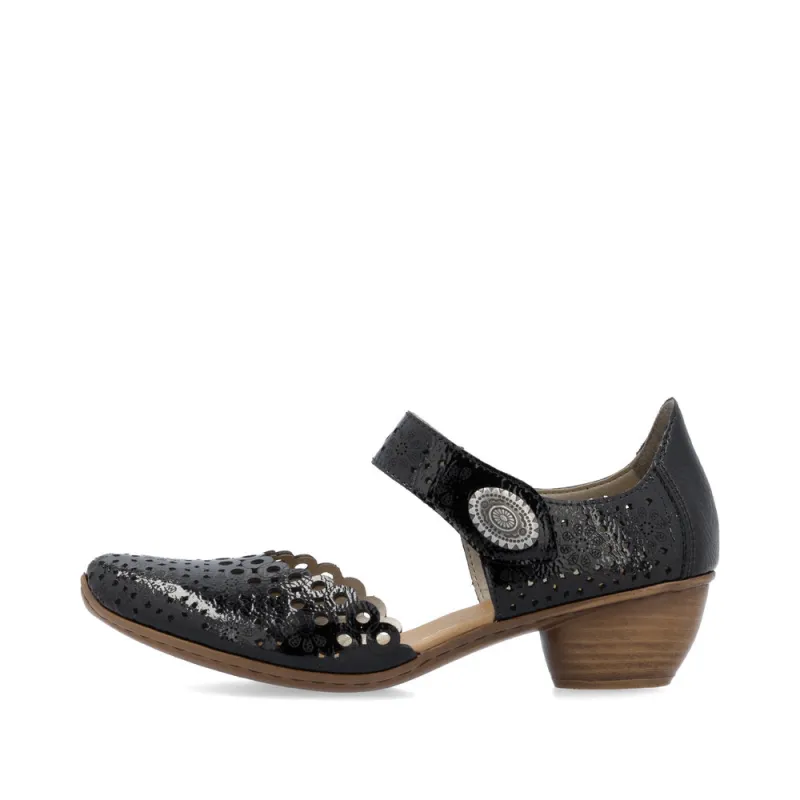 Rieker 43753-02 Womens Shoes Patent Black sold by Shuperb