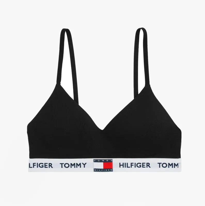 Tommy Hilfiger HERITAGE Womens Padded Push-Up Bralette Black sold by Shuperb