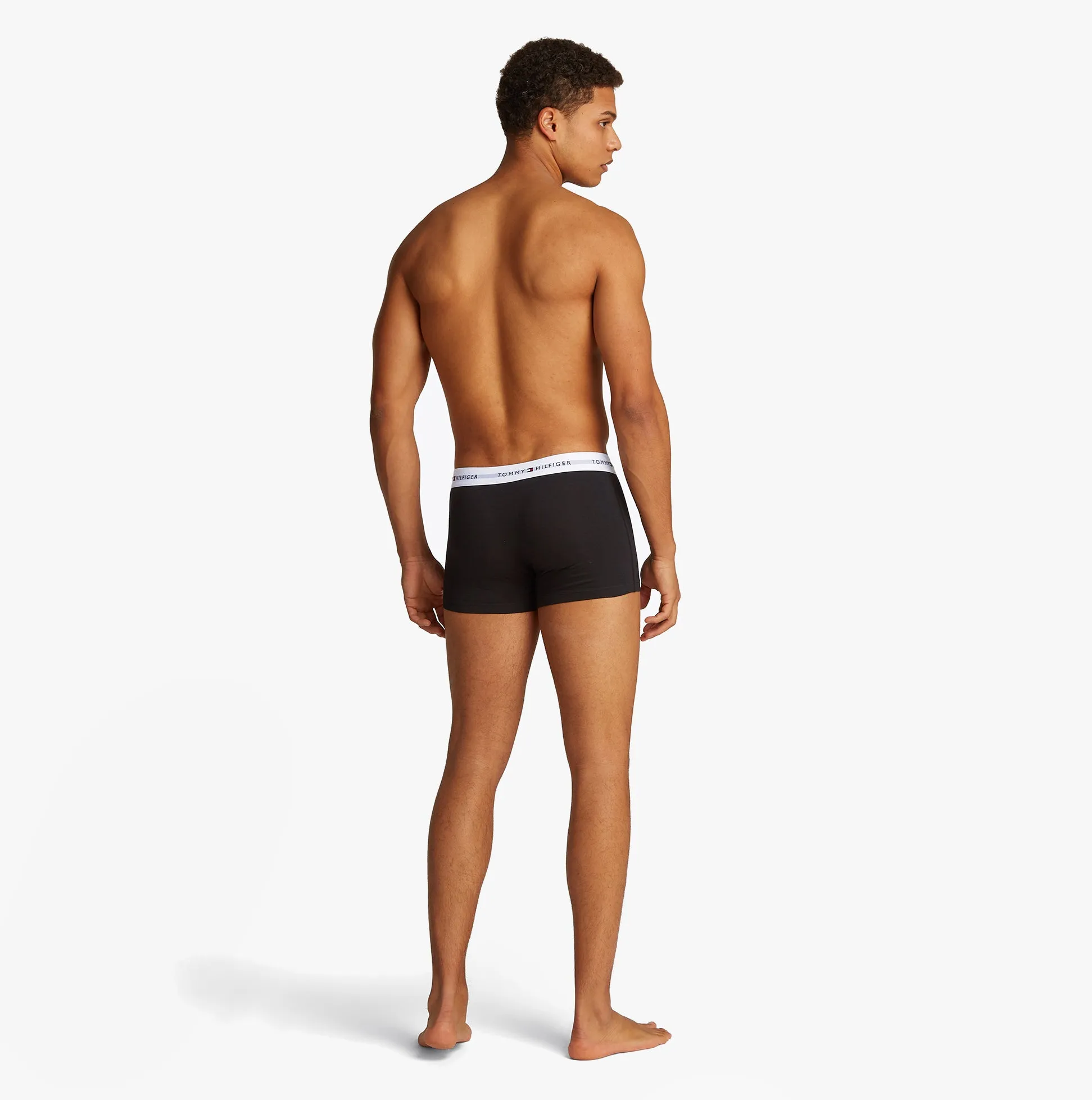 Tommy Hilfiger 3 Pack Mens Colour-Blocked Logo Trunks Black sold by Shuperb product image thumbnail 3