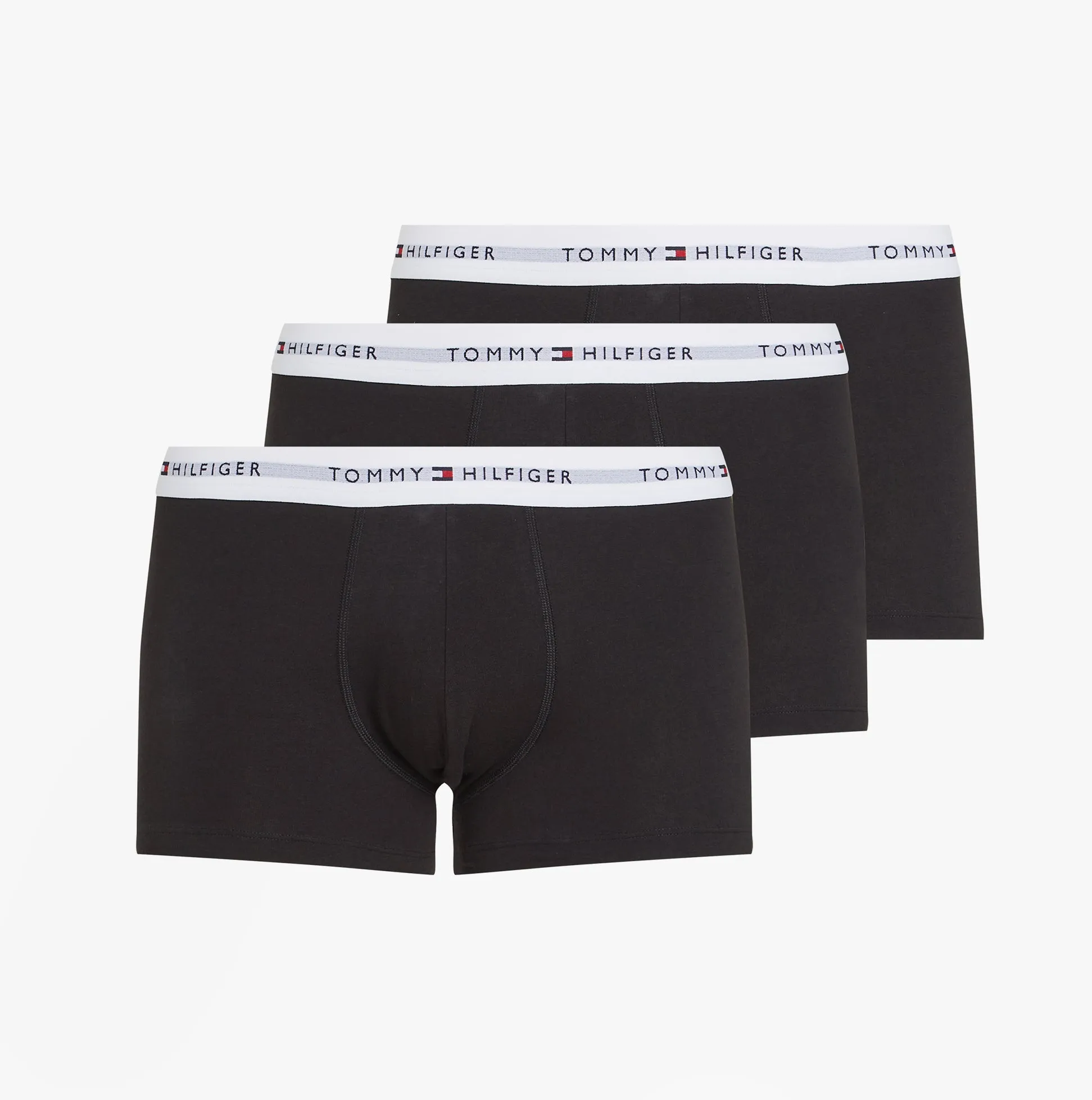 Tommy Hilfiger 3 Pack Mens Colour-Blocked Logo Trunks Black sold by Shuperb product image thumbnail 2