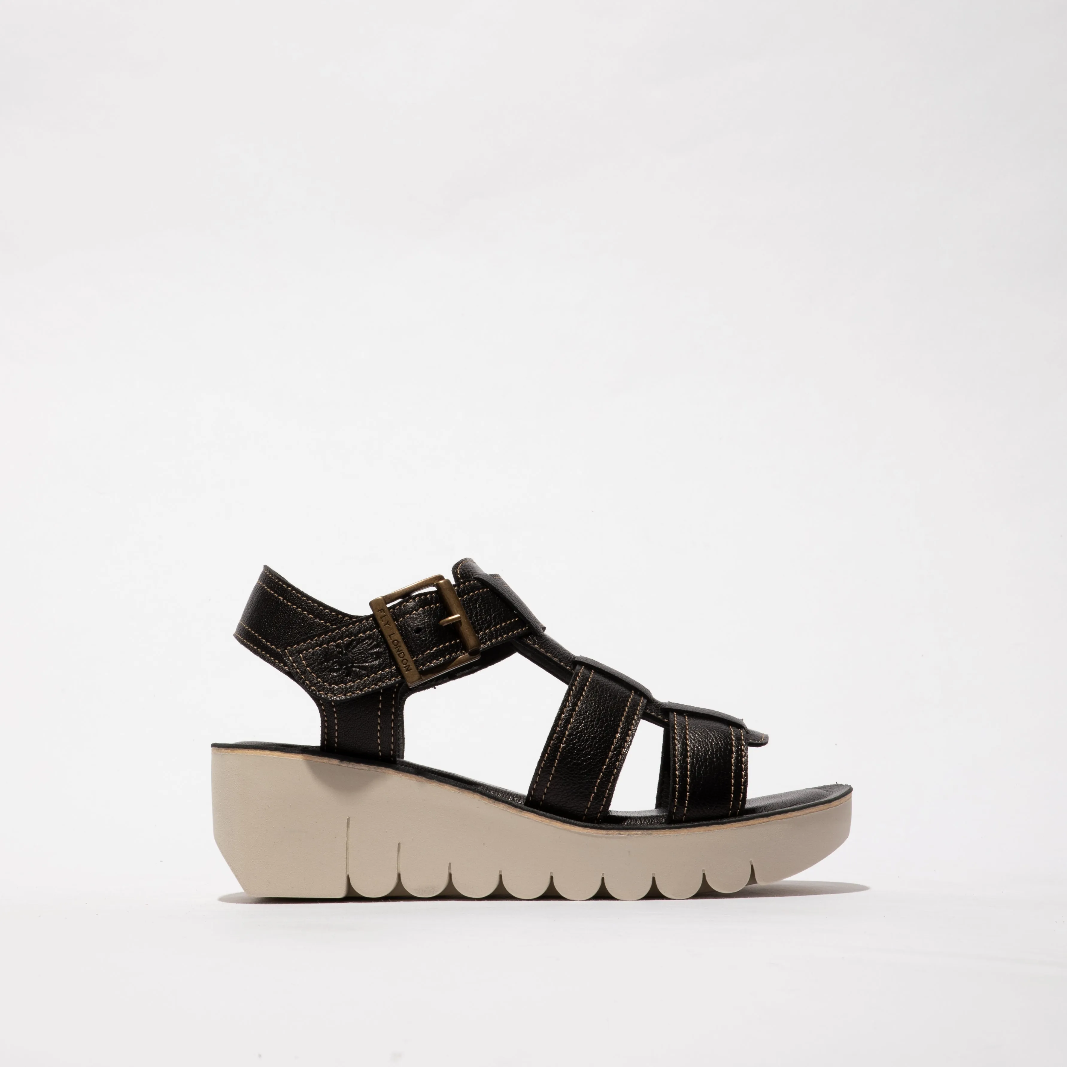 Fly London YUDD236FLY Womens Sandals Black sold by Shuperb