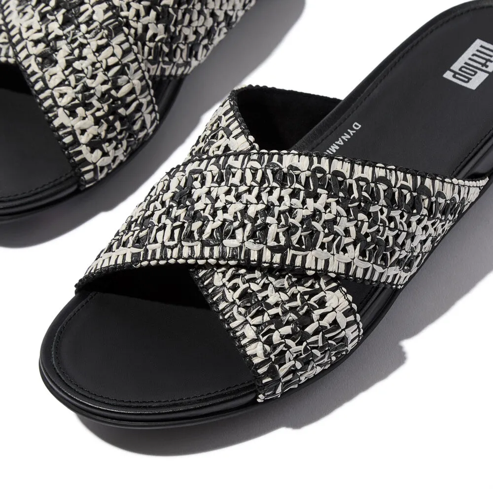 FitFlop GRACIE WOVEN Womens Slides Black/Ivory Mix sold by Shuperb product image thumbnail 3