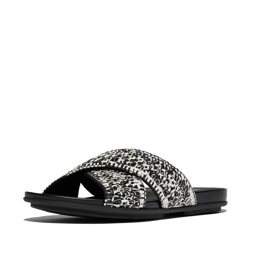 FitFlop GRACIE WOVEN Womens Slides Black/Ivory Mix sold by Shuperb product image thumbnail 4