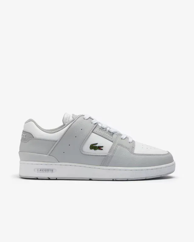 Lacoste COURT CAGE Mens Trainers Light Grey/White sold by Shuperb