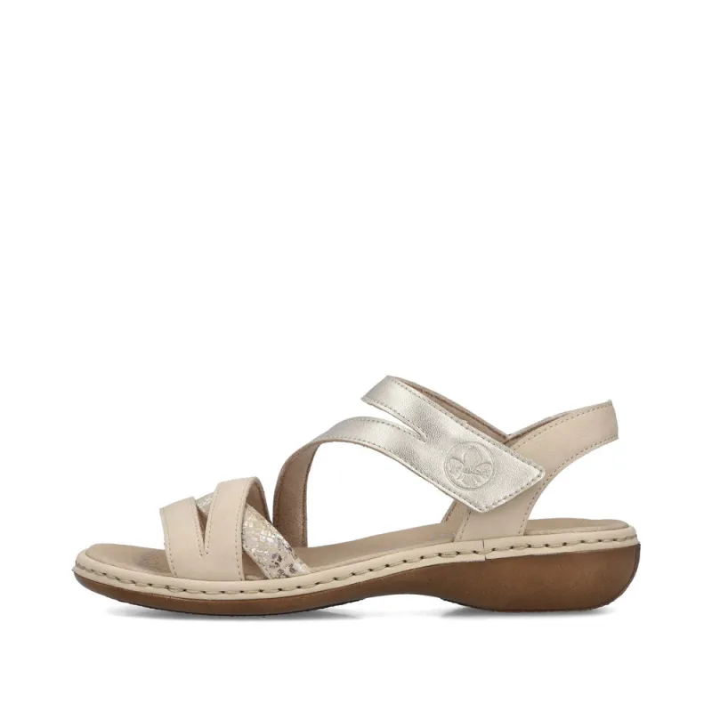 Rieker 65965-60 Womens Sandals Beige Combination sold by Shuperb