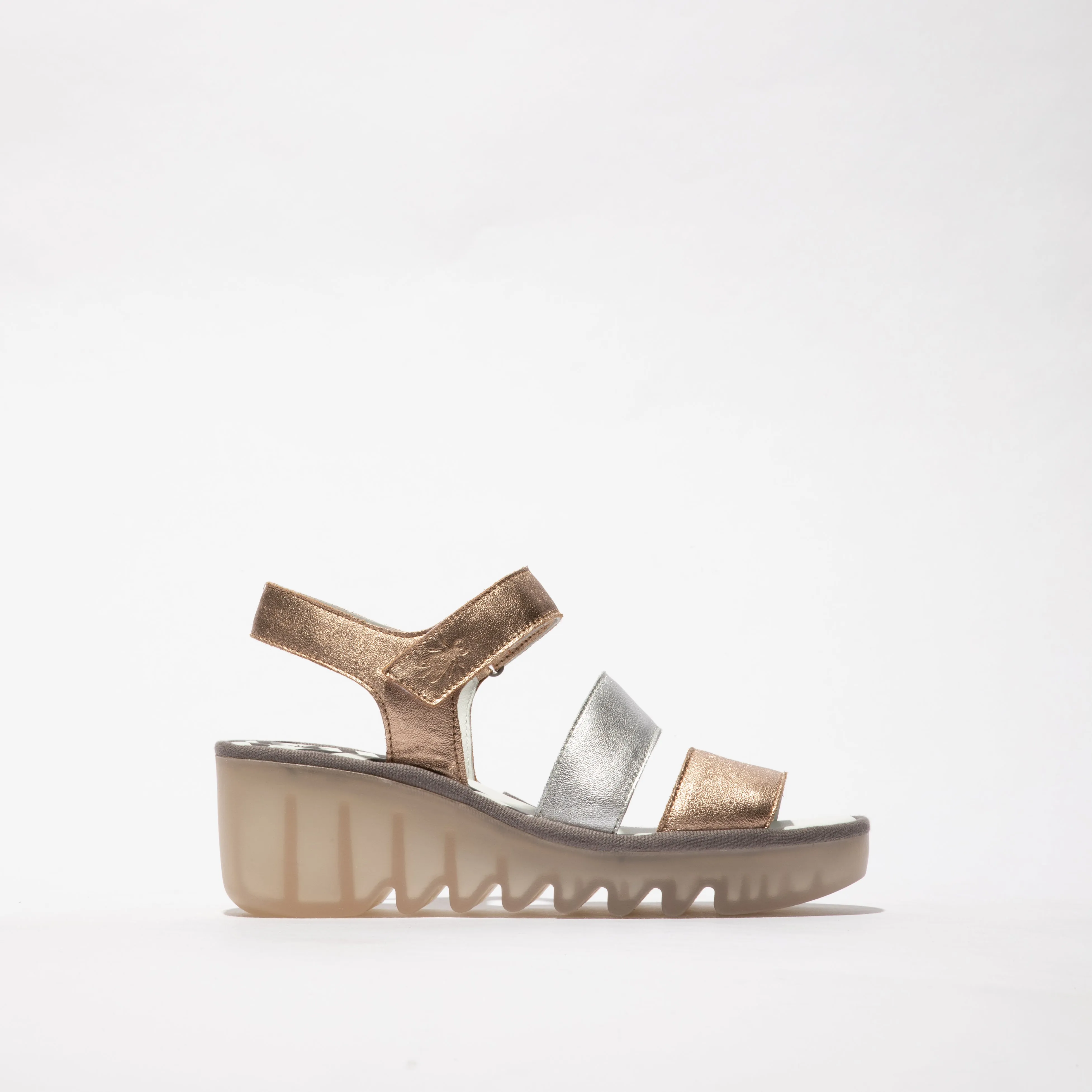 Fly London BEXY575FLY Womens Sandals Sahara/Silver sold by Shuperb