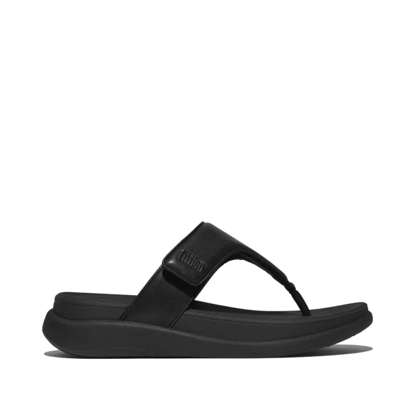 FitFlop F-MODE GO Womens Toe Post Sandals All Black sold by Shuperb