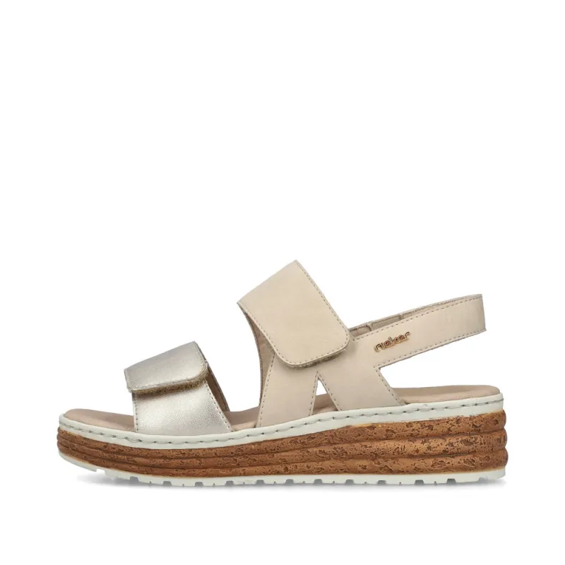 Rieker 62761-90 Womens Sandals Gold sold by Shuperb