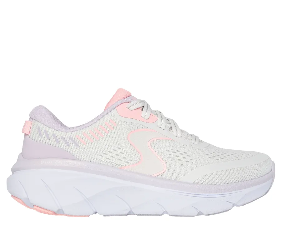 Skechers D'LUX WALKER 2.0-ACTIVE PACE Womens Trainers Off White/Pink sold by Shuperb