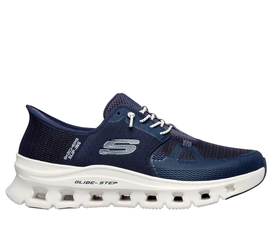 Skechers GLIDE-STEP PRO Mens Trainers Navy/Grey sold by Shuperb