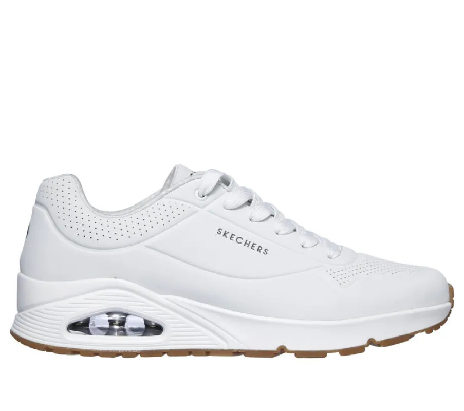Skechers UNO - STAND ON AIR Mens Trainers White sold by Shuperb