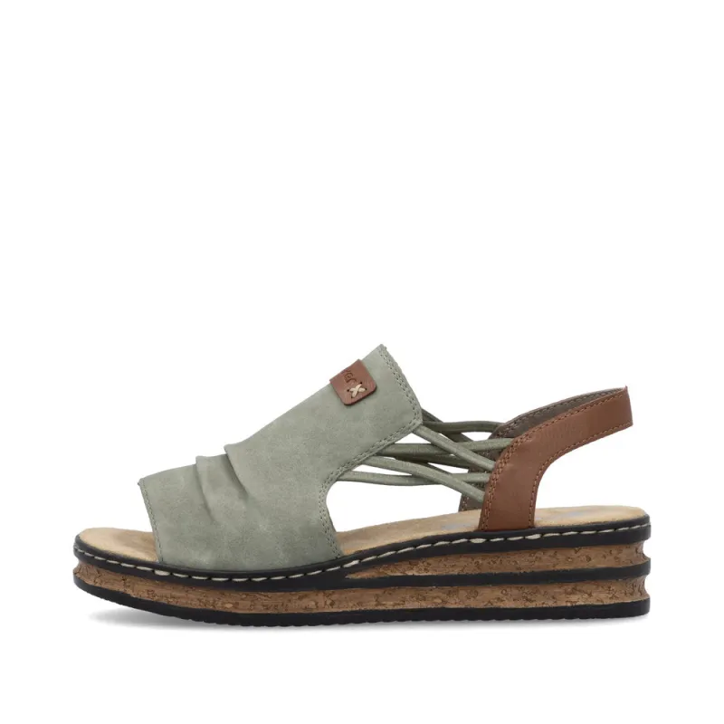 Rieker 62962-52 Womens Sandals Green sold by Shuperb