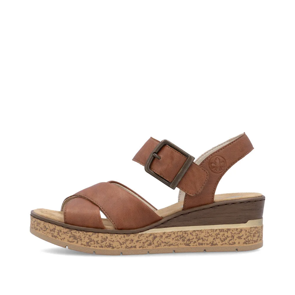 Rieker 63795-22 Womens Sandals Brown sold by Shuperb