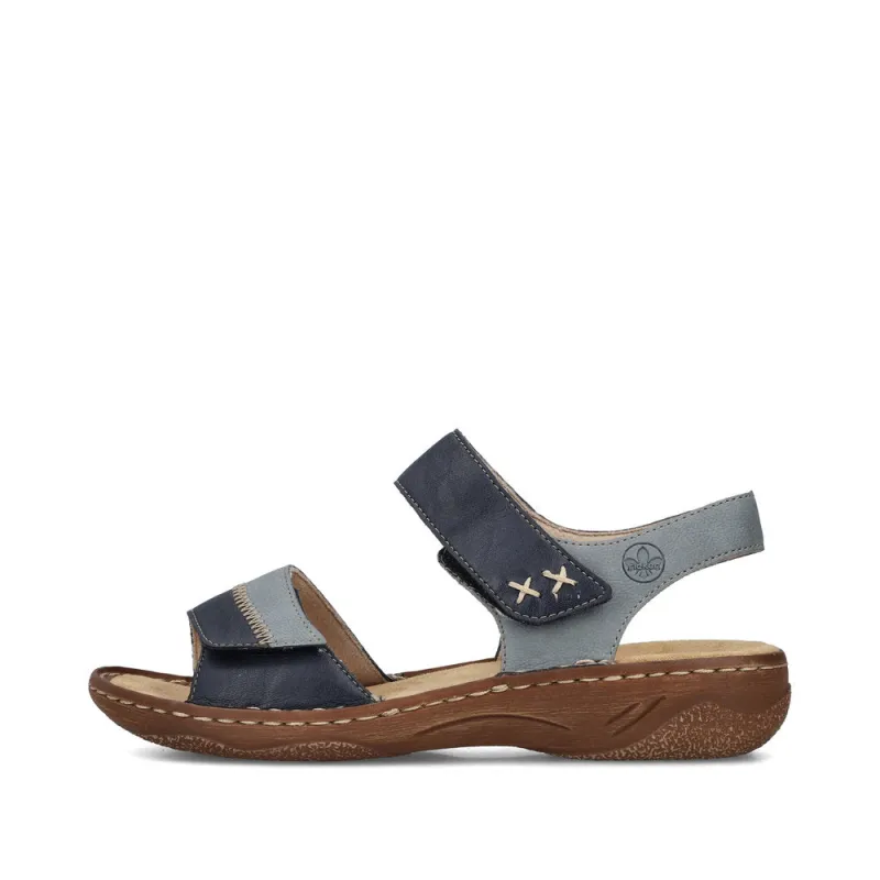 Rieker V2860-14 Womens Sandals Blue sold by Shuperb