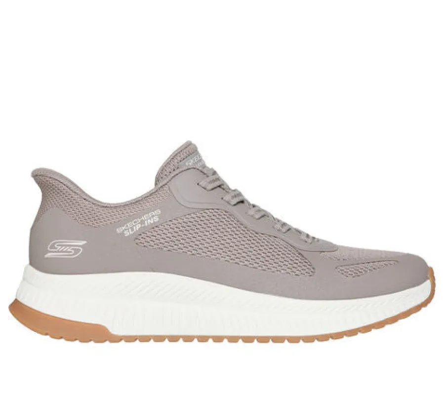 Skechers 117624/TPE BOBS SQUAD 4 - STAPLE LOOK Womens Trainers Taupe sold by Shuperb