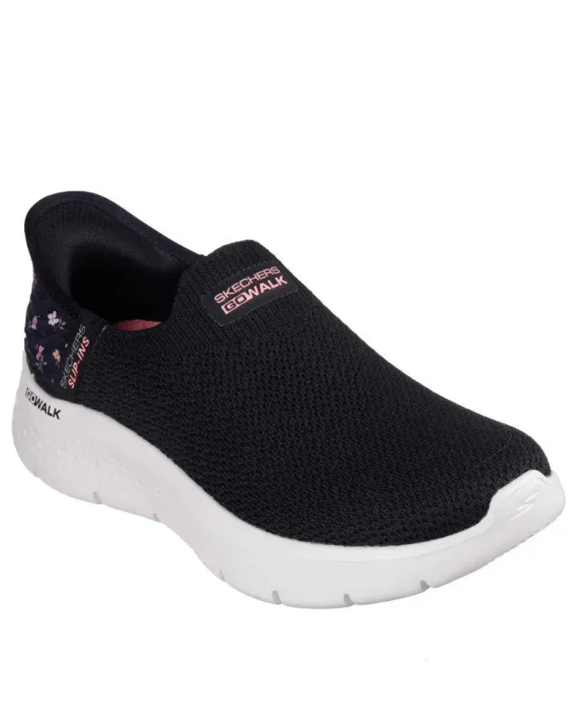 Skechers 124822/BKPK GO WALK FLEX - SUNSET ROSE Womens Trainers Black/Pink sold by Shuperb